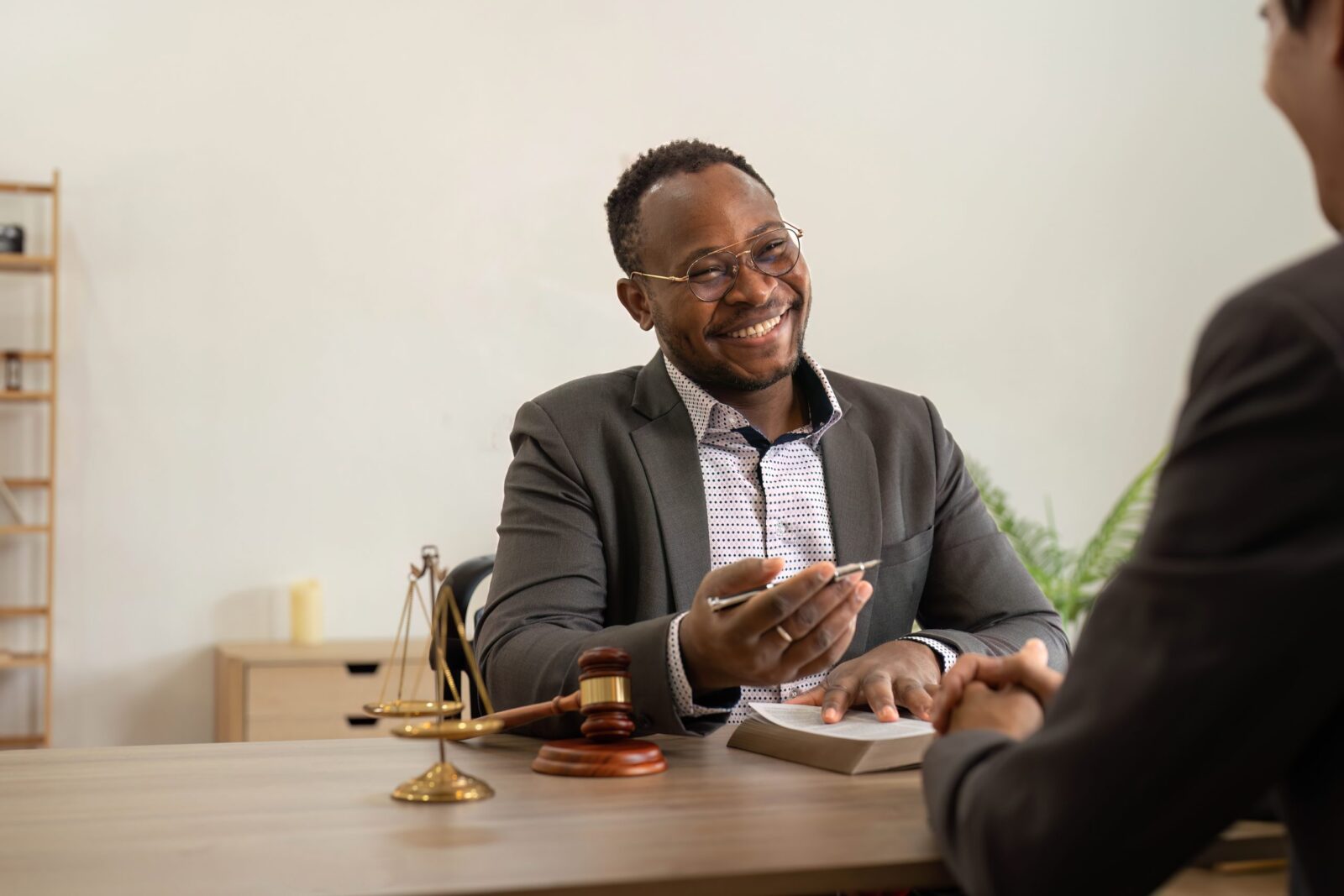 A solicitor showing a client the legal services North Finchley