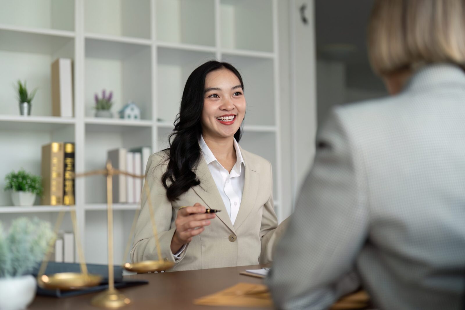 A solicitor explaining squatters actions to a client