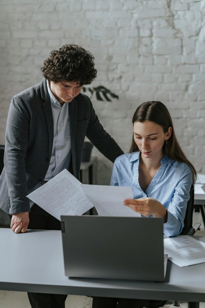 Two solicitors discussing Wills and Inheritance