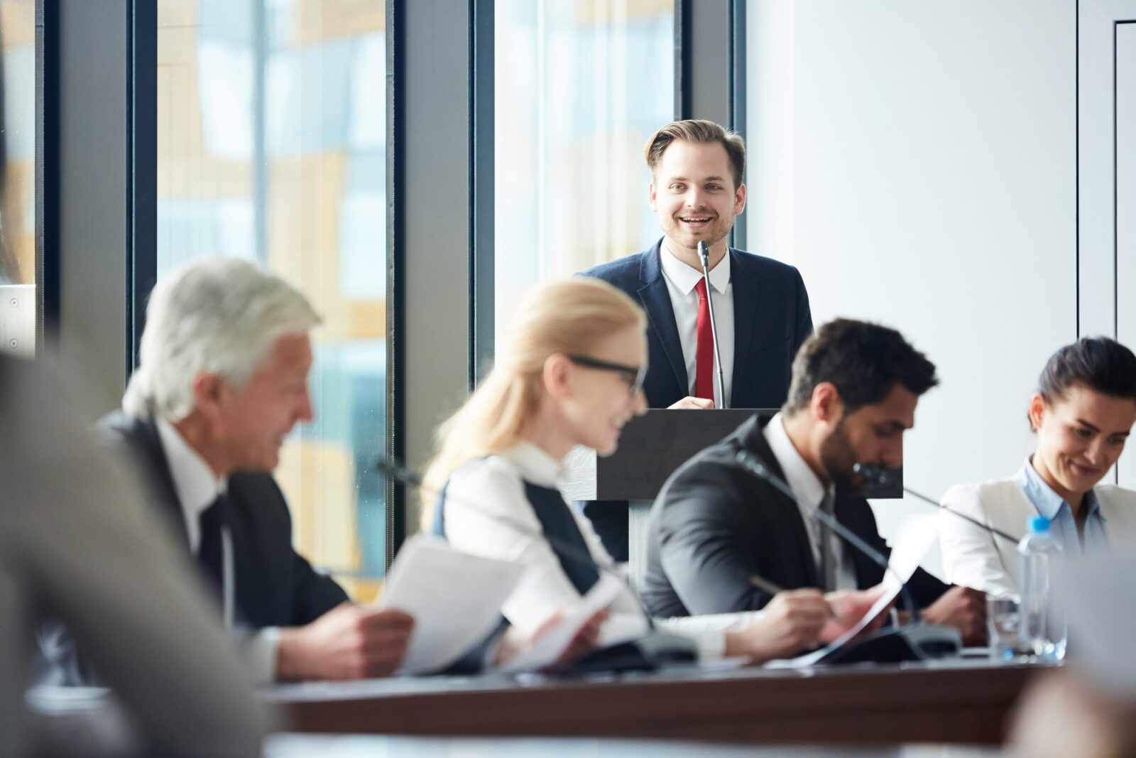 A room of solicitors explaining financial deputy