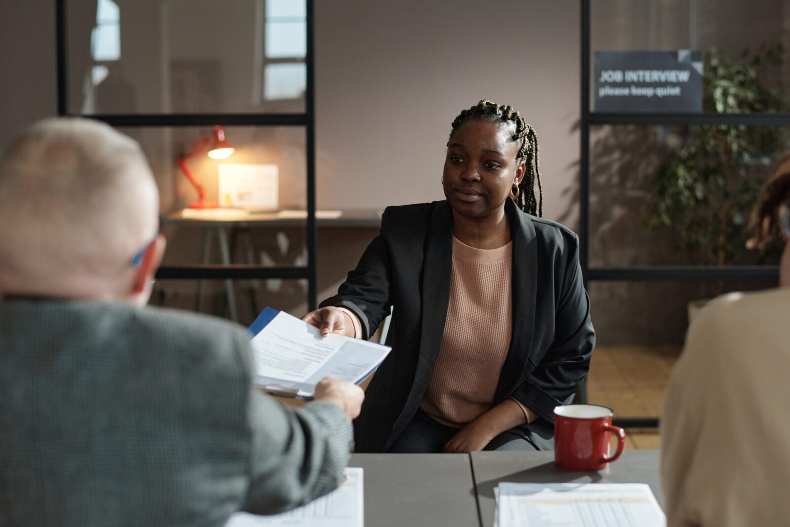 A solicitor explaining a break clause to a client